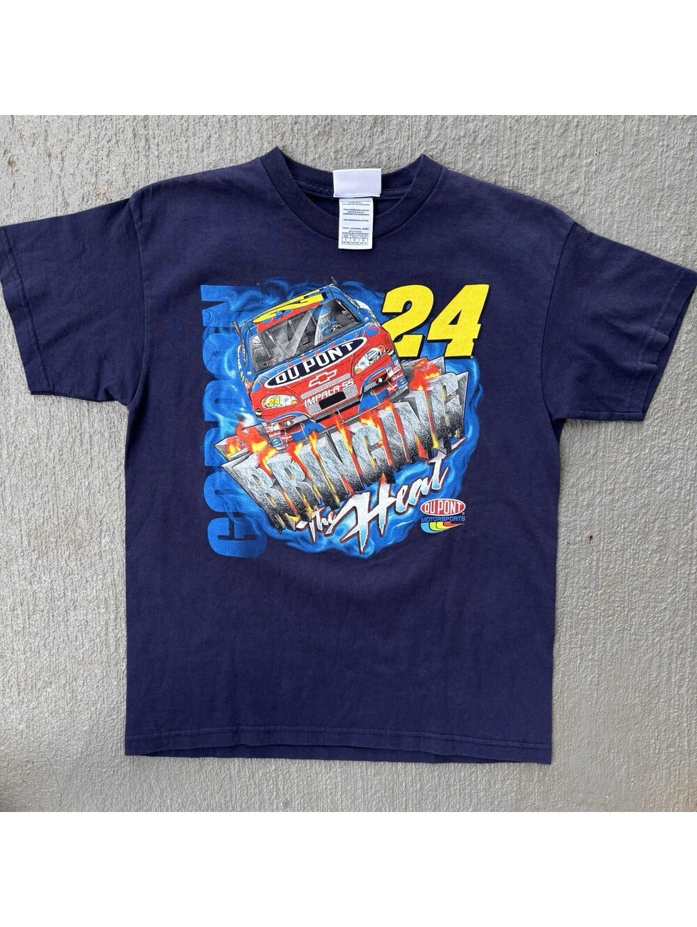 Vintage 2000s NASCAR Jeff Gordon Bringing The Heat Graphic Shirt YOUTH Large